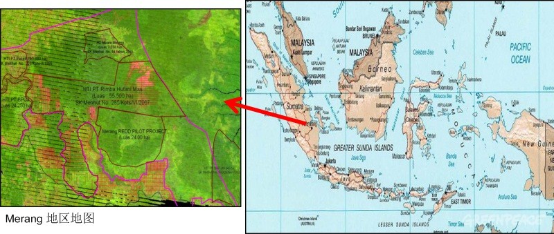 印尼苏门答腊岛merang地区地图.
