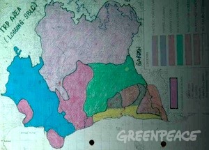 Land use map of Tavolo and surrounding area